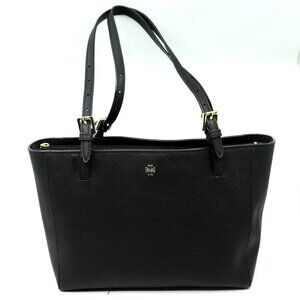 TORY BURCH~York Buckle~SAFFIANO LEATHER SHOULDER TOTE BAG Near New